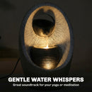 Outsunny Water Feature with 2-Tier Bowls, Pump and LED Lights