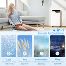 HOMCOM Portable Air Conditioner 14000 BTU, 4-in-1 Air Conditioning Unit