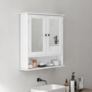 kleankin Wall Mounted Mirror Cabinet W/ Double Mirror Doors & Adjustable Shelf