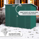 Outsunny 8 x 4FT Metal Garden Storage Shed with Double Doors and 2 Vents, Green