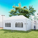 Outsunny 3 X 6m Pop Up Gazebo With Sides, Peak Top Garden Party Tent Marquee