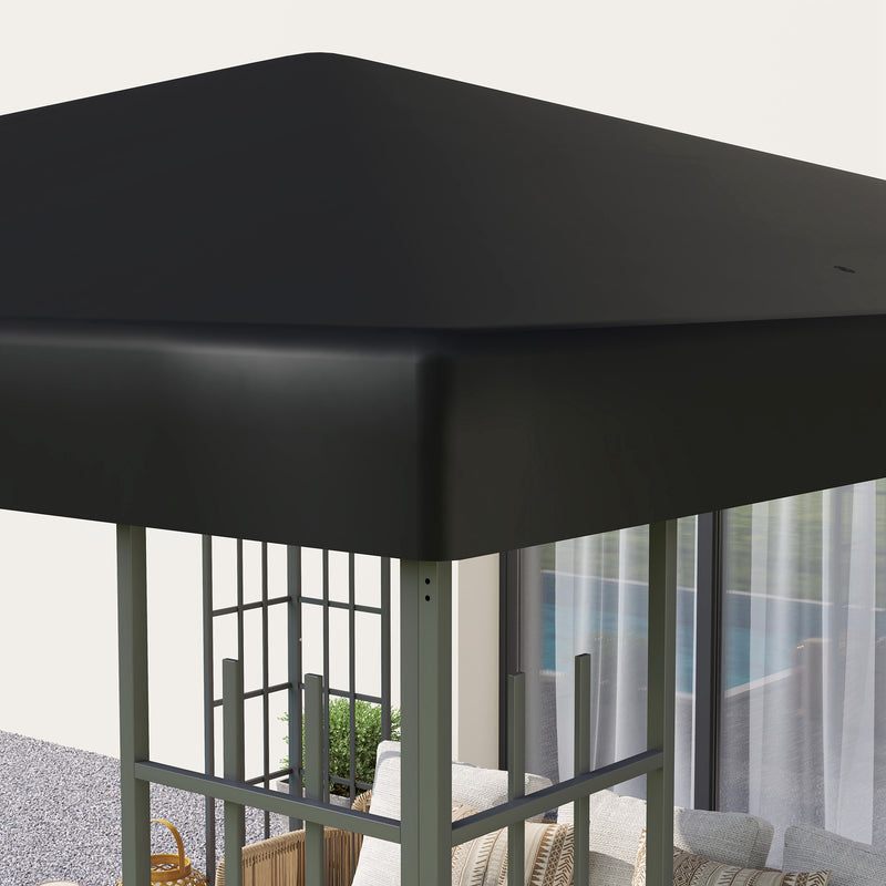Outsunny 3 x 3(m) Gazebo Canopy Replacement Cover, UPF30+