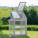 1.2m x 0.69m Small Grey Wooden Mini Greenhouse Cold Frame