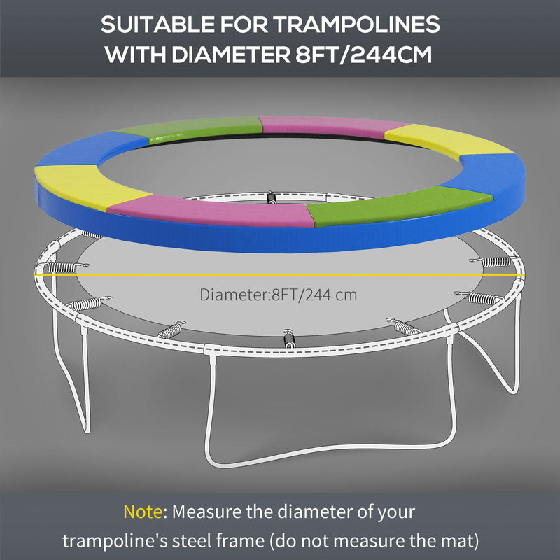 SPORTNOW 8FT Trampoline Pad Spring Cover, Waterproof