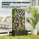 Outsunny Metal Raised Garden Bed with Trellis, Outdoor Planter Box