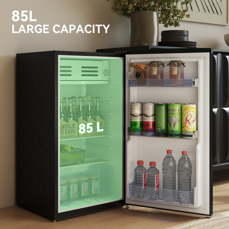 HOMCOM 85L Freestanding Under Counter Fridge with Chiller Box