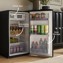 HOMCOM 85L Freestanding Under Counter Fridge with Chiller Box