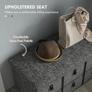 HOMCOM Shoe Bench With Seat, Shoe Storage Bench With Fabric Drawers