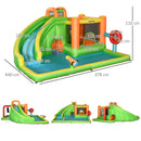 Outsunny Bouncy Castle with Paddling Pool