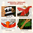 Outsunny Lighted Christmas Snowman Waterproof Outdoor Christmas Decorations