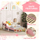 AIYAPLAY Toddler Bed, Cute Animal-Themed Kids Bed Frame, 143 x 77 x 60cm