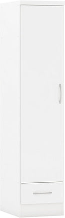 NEVADA 1 DOOR 1 DRAWER WARDROBE - WHITE GLOSS