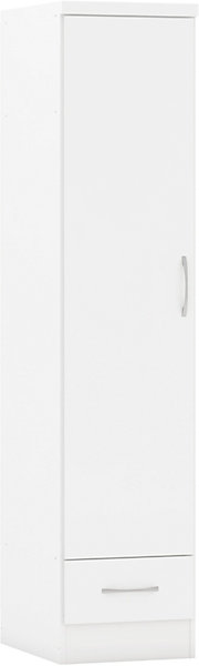 NEVADA 1 DOOR 1 DRAWER WARDROBE - WHITE GLOSS