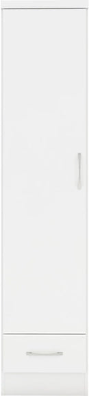 NEVADA 1 DOOR 1 DRAWER WARDROBE - WHITE GLOSS
