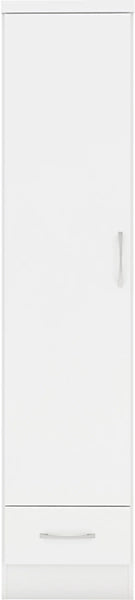 NEVADA 1 DOOR 1 DRAWER WARDROBE - WHITE GLOSS