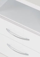 NEVADA 2 DRAWER BEDSIDE - WHITE GLOSS