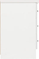 NEVADA 3 DRAWER BEDSIDE - WHITE GLOSS