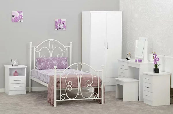 NEVADA 3 DRAWER CHEST - WHITE GLOSS