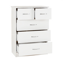 NEVADA 3+2 DRAWER CHEST - WHITE GLOSS