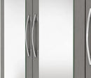 NEVADA 4 DOOR 2 DRAWER WARDROBE - 3D EFFECT GREY