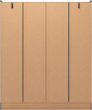 NEVADA 4 DOOR 2 DRAWER WARDROBE - 3D EFFECT GREY