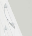 NEVADA 5 DRAWER NARROW CHEST - WHITE GLOSS