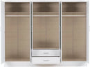 NEVADA 6 DOOR 2 DRAWER WARDROBE - WHITE GLOSS