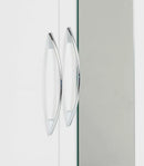 NEVADA MIRRORED 2 DOOR WARDROBE - WHITE GLOSS