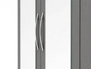 NEVADA 3 DOOR 2 DRAWER WARDROBE - 3D EFFECT GREY