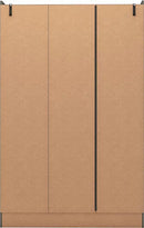 NEVADA 3 DOOR 2 DRAWER WARDROBE - 3D EFFECT GREY
