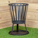 35cm Outdoor Black Steel Garden Log Burner Fire Basket