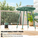 Outsunny Rattan Bistro Set with 2 Chairs & Round Table for Patio, Green