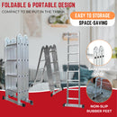 4.6m Large Lightweight Aluminium Folding Multi-position Work Platform Ladder