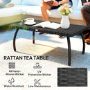 Outsunny 90 cm Rattan Garden Coffee Table Wicker Outdoor Table Furniture