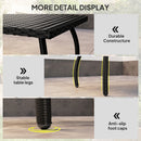 Outsunny 90 cm Rattan Garden Coffee Table Wicker Outdoor Table Furniture