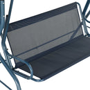 Outsunny 3-person Garden Swing Chair W/ Adjustable Canopy, Stripes
