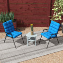 Outsunny 2pc Outdoor Seat Cushion with Backrest, Ties, for Garden