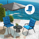 Outsunny 2pc Outdoor Seat Cushion with Backrest, Ties, for Garden