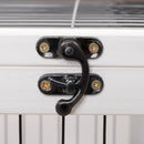 PawHut Wood Indoor Rabbit Hutch Elevated 2-Floor Guineas Pigs Cage w/ Wheels