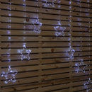 1.2m X 1.2m Light Up Star Pin Wire Christmas Curtain Lights With 303 White LEDs