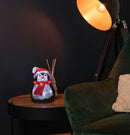 20cm Battery Operated Light up Acrylic Christmas Penguin Decoration with 16 Ice White LEDs
