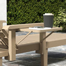 Outsunny Set of 2 Resin Reclining Sun Loungers for Garden, Khaki
