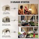 Outsunny 3 X 3 M Outdoor Patio Gazebo With Netting And Curtains, Khaki