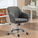 HOMCOM Modern Velvet Office Desk Chair For Bedroom, Living Room
