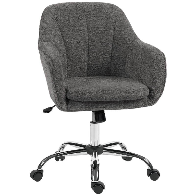 HOMCOM Modern Velvet Office Desk Chair for Bedroom, Living Room