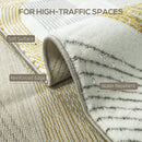 HOMCOM Machine Washable Rug, Allergy-Friendly Floor Carpet, Cream White