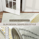 HOMCOM Machine Washable Rug, Allergy-Friendly Floor Carpet, Cream White