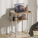 HOMCOM 63 Cm Foldable Computer Desk On Wheels For Small Spaces