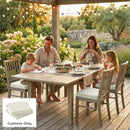Outsunny Outdoor Chair Seat Cushions Set of 2, Garden Chair Cushions, Cream