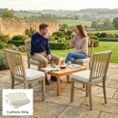 Outsunny Outdoor Chair Seat Cushions Set of 2, Garden Chair Cushions, Cream